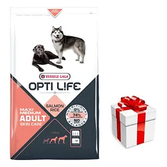 VERSELE-LAGA Opti Life Adult Skin Care Medium&Maxi 12,5kg + STAIGMENA ŠUNIUI