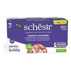 Schesir Complete Nutrition Filet drebučiuose, drėgnas maistas katėms, ekonominė pakuotė 24 x 50 g — 4 nuotrauka