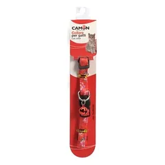 Camon Flower nailoninis antkaklis katei su skambučiu, 10 mm pločio, reguliuojamas 20-30 cm