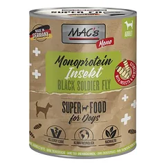 MAC's Monoprotein su vabzdžiais ir superfood, drėgnas maistas šunims 6 x 750 g