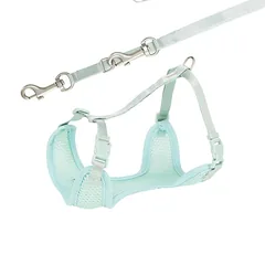 Trixie H-Harness su pavadėliu, minkštas ir reguliuojamas krūtinės diržas šunims, mėtos spalvos, M–L: 36–50 cm/10 mm, pavadėlis 2.00 m