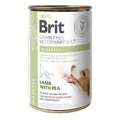 Brit Veterinary Diets Diabetes šunų drėgnas maistas diabeto ir lėtinio kolito gydymui, 400 g