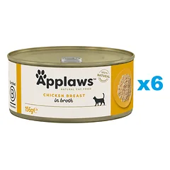 APPLAWS Cat Adult Chicken Breast in Broth vištienos krūtinėlė sultinyje 6x156g