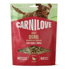 CARNILOVE Soft Snack Quail enriched with Oregano skanėstai šunims 200 g