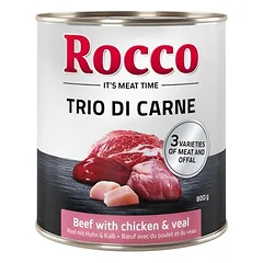 Rocco Classic Trio di Carne drėgnas maistas šunims 6 x 800 g — 2 nuotrauka