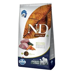 FARMINA N&D BROWN - DOG Dry Lamb Spirulina&Carrot ADULT MED&MAX 7 kg