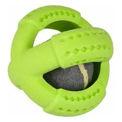 Flamingo dog toy Dina With ball Green Dark grey 11cm