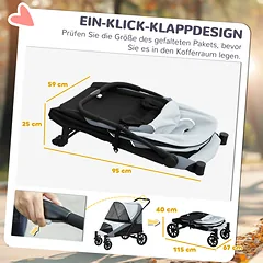 Šunų vežimėlis pilkas — 5 nuotrauka