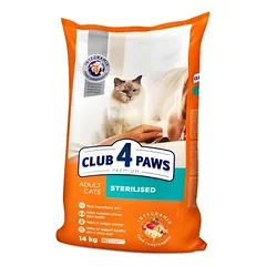 CLUB 4 PAWS Premium visavertis ėdalas suaugusioms sterilizuotoms katėms „Sterilized” 14kg.