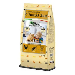 Chat&Chat Cat Expert Premium Adult Indoor su vištiena, sausas maistas katėms 14 kg — 2 nuotrauka