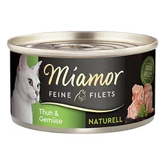 MIAMOR Feine Filets Naturell Tuna&Vegetables 80g Tunas ir daržovės savame padaže