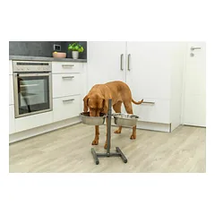Trixie nerūdijančio plieno šunų dubenėlių komplektas su stovu 2x2,8 l, 24 cm — 4 nuotrauka