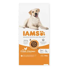 IAMS sausas maistas didelių veislių šunims su vištiena, L, 12 kg