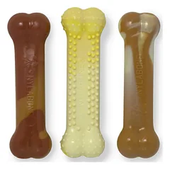Nylabone Extreme Dura Chew Triple Pack - trijų kramtomųjų žaislų rinkinys mažiems šunims, vištienos, kukurūzų ir vanilės skonio
