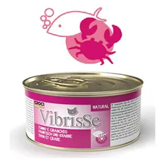 VIBRISSE kons. katėms tunas su krabais 70g 12vnt