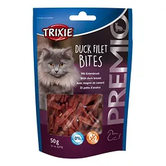Trixie Premio Duck Filet Bites skanėstai katėms su ančių mėsa, be pridėtinio cukraus, 50 g