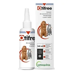 Otifree ausų valymo tirpalas šunims ir katėms, 160ml