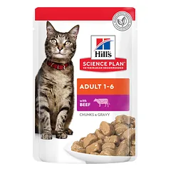 Hill’s Science Plan Adult Beef Konservuotas maistas katėms su jautiena 12x85g