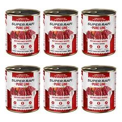SUPER RAFI Pure Line Jautiena su batatais, 6 x 800 g, šlapias šunų maistas