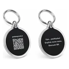 Padėk Grįžti apvalios formos QR PAKABUKAS
