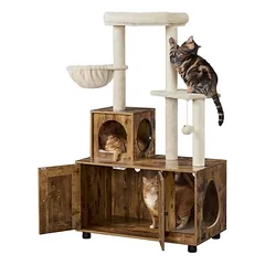 All-in-One Katzenbaum Katzenschrank mit Katzenklo Schrank