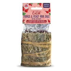 Burgess Forg & Feast Mini natūralus šieno skanėstas su erškėtuogėmis 100g nuotrauka