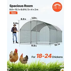 Vištidės aptvaras VEVOR YD342, 3 × 4 × 2 m — 2 nuotrauka