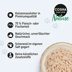 Cosma Nature bandomasis rinkinys, drėgnas maistas katėms, 100 - 199 g — 2 nuotrauka