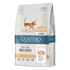 Quattro Kitten sausas pašaras su paukštiena kačiukams