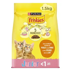 PURINA FRISKIES Junior Katze mit Huhn, Truthahn und Gemüse