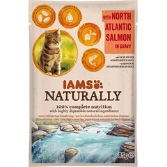 IAMS Naturally Adult Cat with North Atlantic Salmon in Gravy 85 g
