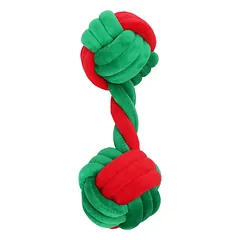 Nobleza žaislas šuniu, virvė su kamuoliukais, xmas, 22cm