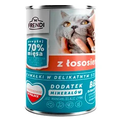 Frendi gabaliukai subtiliame padaže su lašiša 400g katėms
