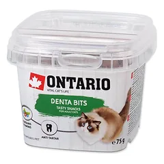 ONTARIO SNACK DENTAL BITS SKANĖSTAS KATĖMS dantų priežiūrai 75G — 4 nuotrauka