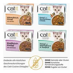 Catit Cuisine troškinys, drėgnas maistas katėms 12 x 95 g — 2 nuotrauka