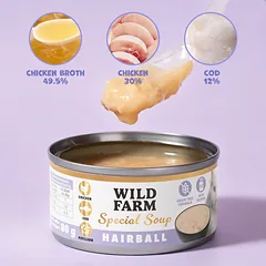 WILD FARM Special Soup Support 80 g Plaukų kamuoliai