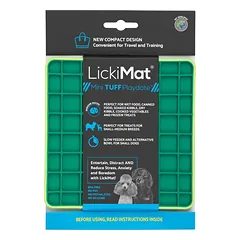 LickiMat Mini Tuff Playdate - mažas laižymo kilimėlis mažiems šunims, languotas raštas