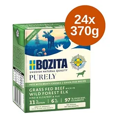 Bozita Purely Paté drėgnas maistas šunims, ekonominė pakuotė 24 x 370 g