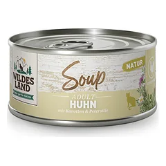WILDES LAND Soup sriuba katėms su vištiena, morkomis ir petražolėmis 80 g nuotrauka