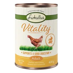 Lukullus Vitality drėgnas maistas šunims, ekonominė pakuotė 24 x 400 g — 2 nuotrauka