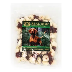 Real Dog SNACKS Kaulas su mazgais, apsuktas antiena 500g