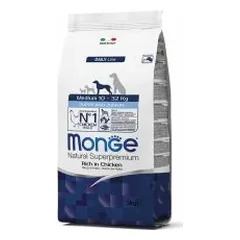 Monge Puppy Junior Medium su vištiena ir ryžiais 12kg