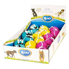 Duvo+ žaislas šunims lateksinis teniso kamuoliukas Smiley, Matmenys: 7,5 cm — 3 nuotrauka