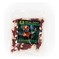 REAL DOG SNACKS Kalcio kauliukai su antiena 500g