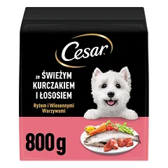 Cesar Adult sausas šunų maistas su šviežia vištiena, lašiša ir daržovėmis, 800 g