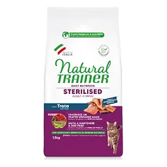 Natural Trainer Sterilised su upėtakiu, sausas maistas katėms, 1,5 - 2,9 kg — 2 nuotrauka