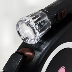 Automatinis pavadėlis šunims ir katėms RETOO su LED žibintuvėliu, 5 m — 4 nuotrauka