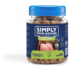 SIMPLY FROM NATURE Smart Bites kalakutienos dresuotojai šunims 130 g
