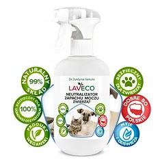 Laveco gyvūnų šlapimo kvapo neutralizatorius, šunims, katėms, triušiams – saugi sudėtis — 2 nuotrauka