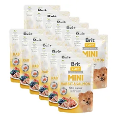 Brit Care Mini triušio ir lašišos filė su padažu 12x85g